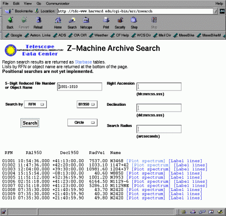 Z-Machine Search Web Page