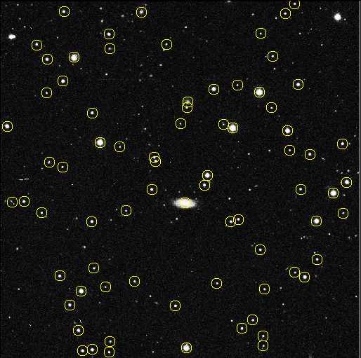 image with GSC II stars